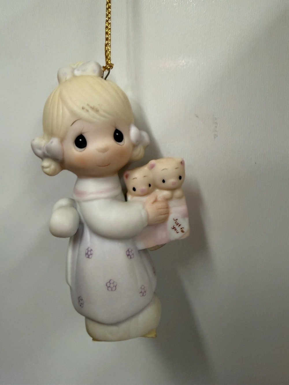 Precious Moments- Girl holding Kittens Ornaments- EJ518
